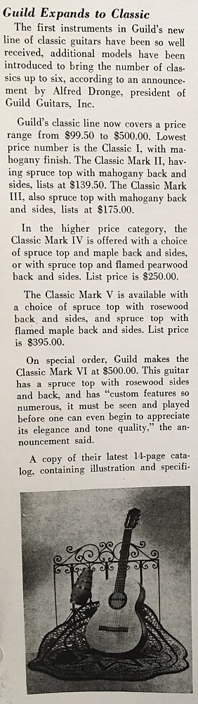 Guild Classical models 1961.jpg