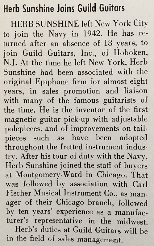 Herb Sunshine joins Guild October 1960.jpg