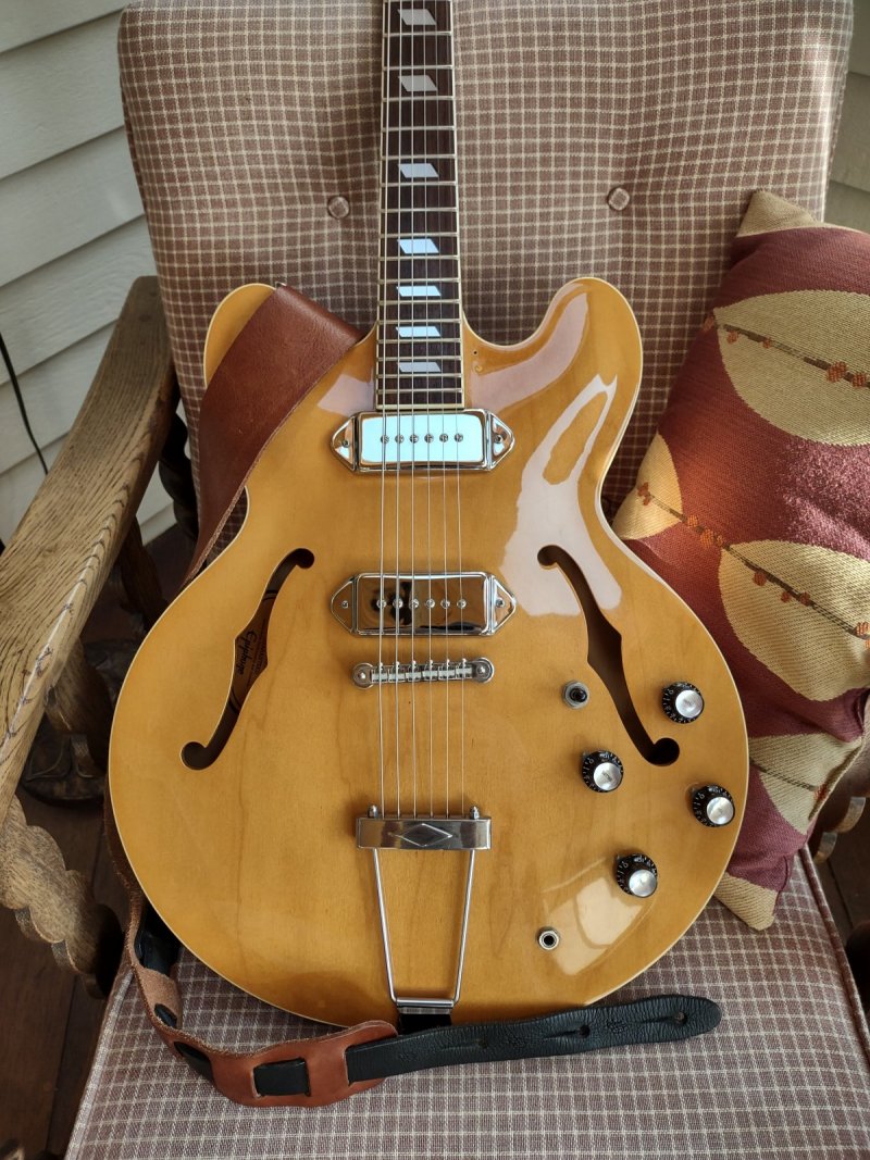 1994 Epiphone Casino with Red Monkey strap.jpg